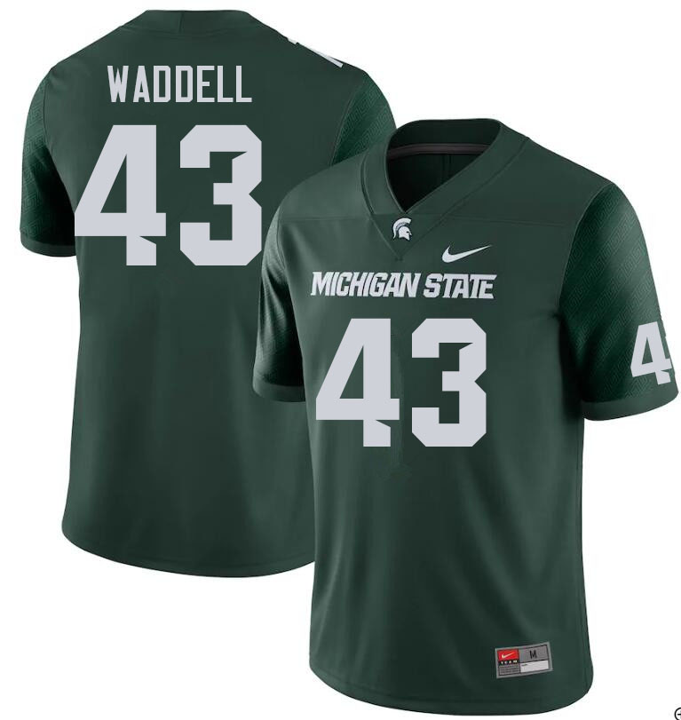 Men #43 Cody Waddell Michigan State Spartans College Football Jerseys Sale-Green
